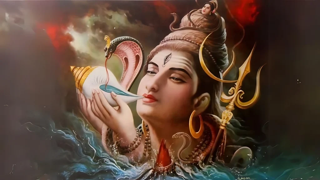 SHIVA DRINKING HALAHAL POISON