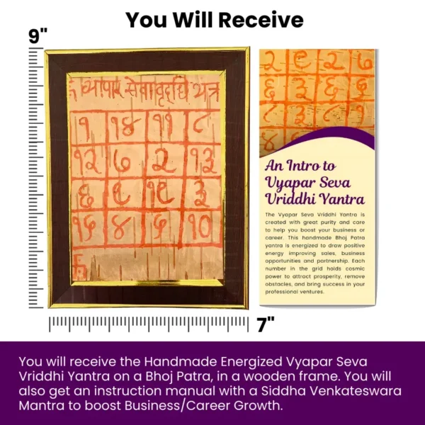 VYAPAR SEVA VRIDDHI YANTRA ATTRIBUTES