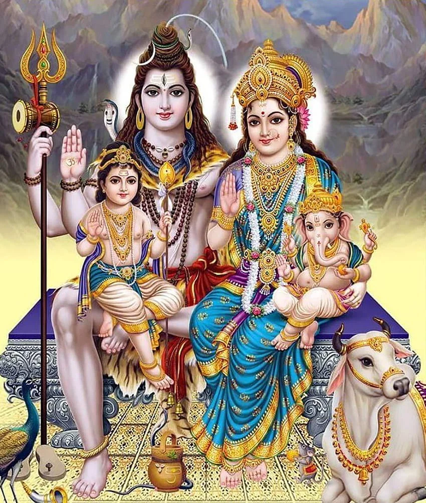 DIVINE FAMILY OF LORD GANESHA