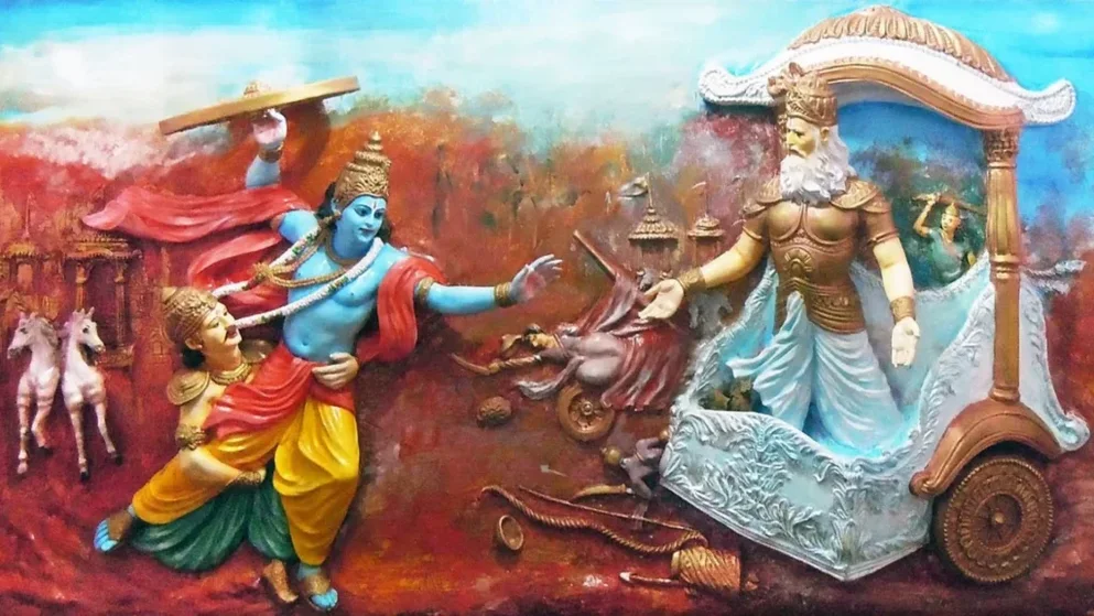 krishna attacks bheeshma