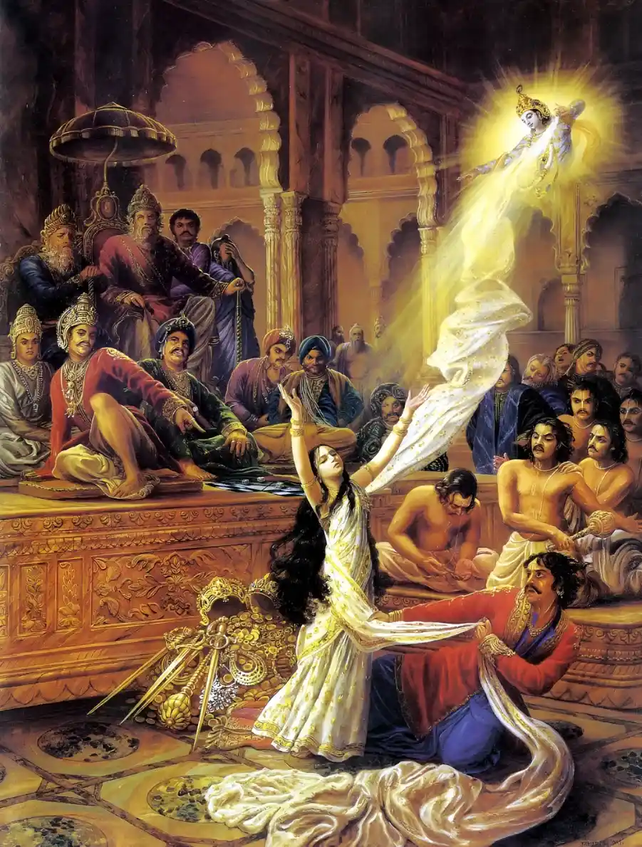 krishna saves draupadi