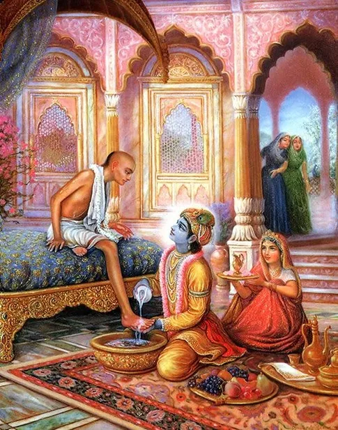 krishna serves sudama