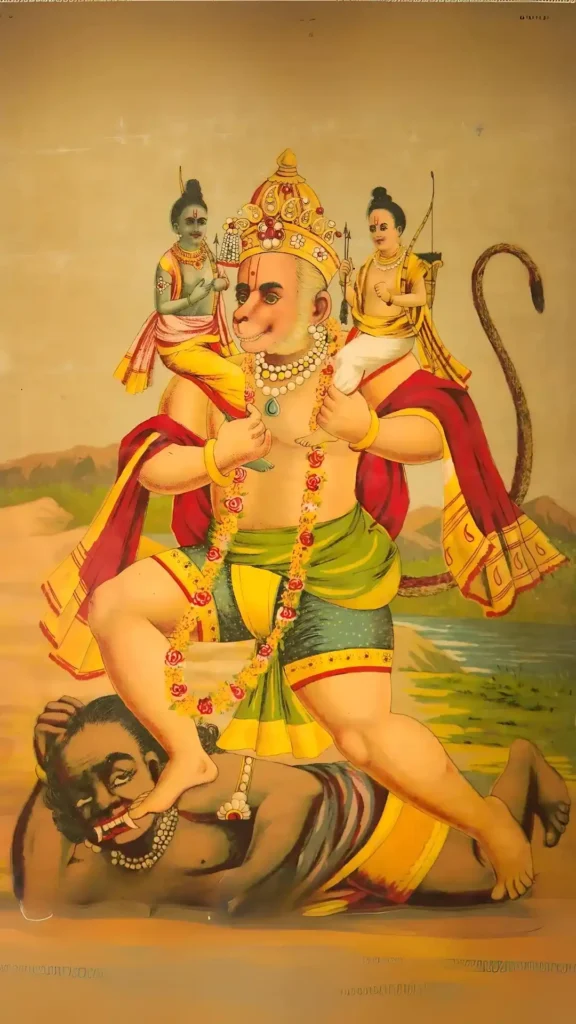 hanuman kills ahiravana