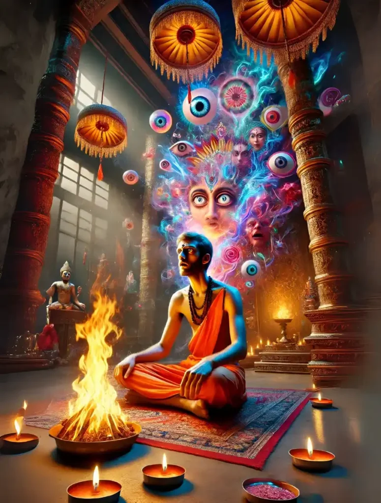 a tantrik hallucinating