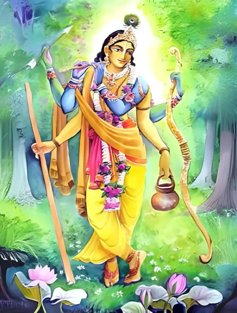 six handed shadbhuja form of lord chaitanya mahaprabhu